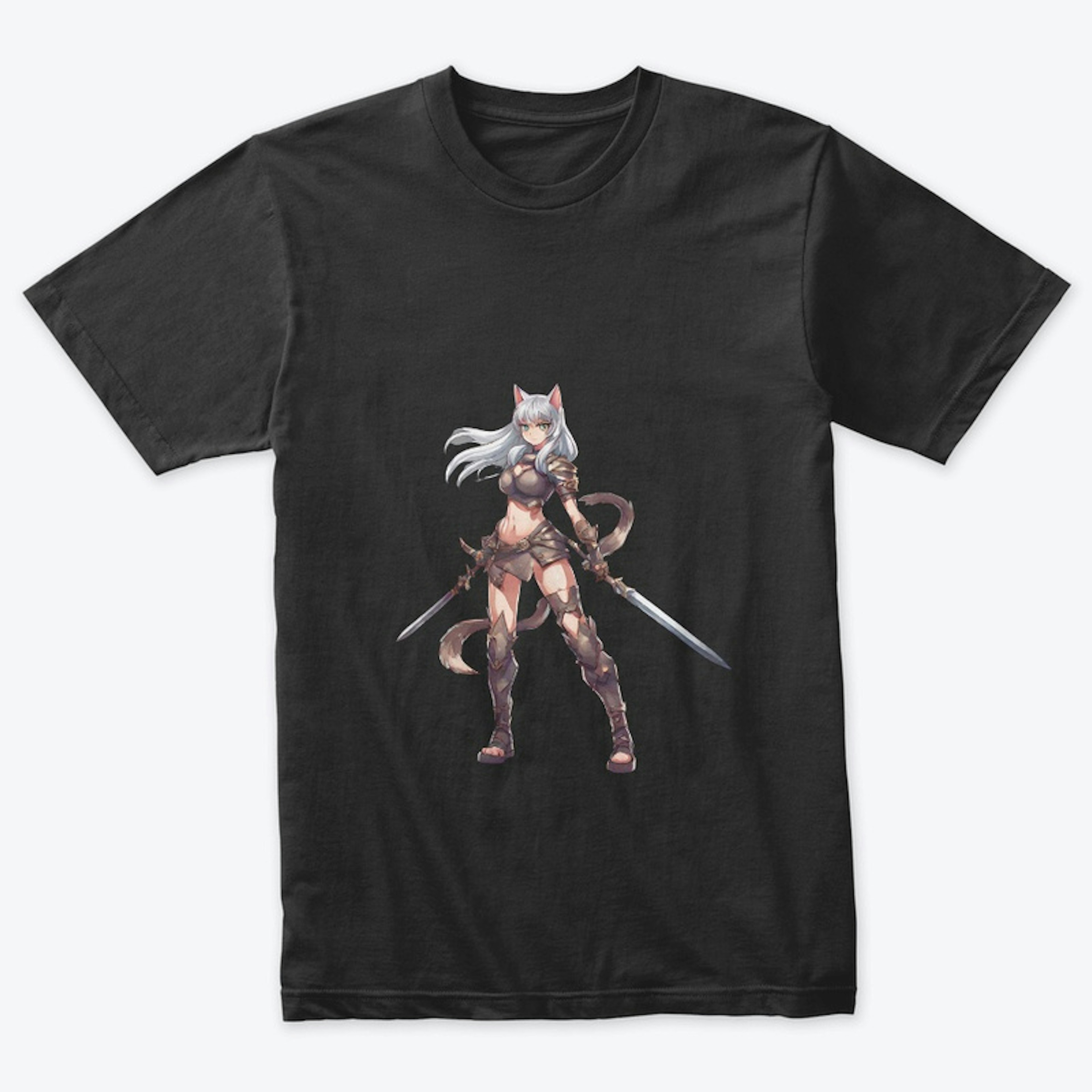 Fierce Anime Cat Girl Warrior