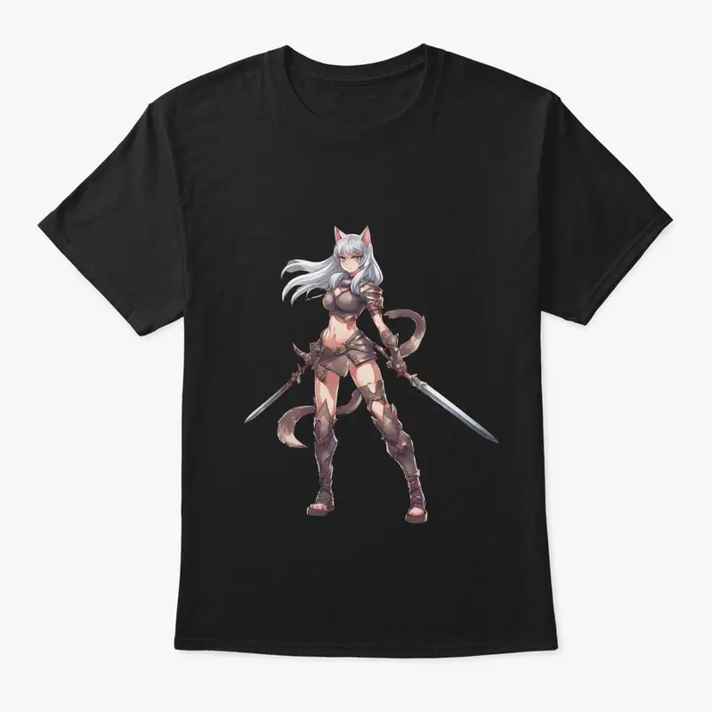 Fierce Anime Cat Girl Warrior