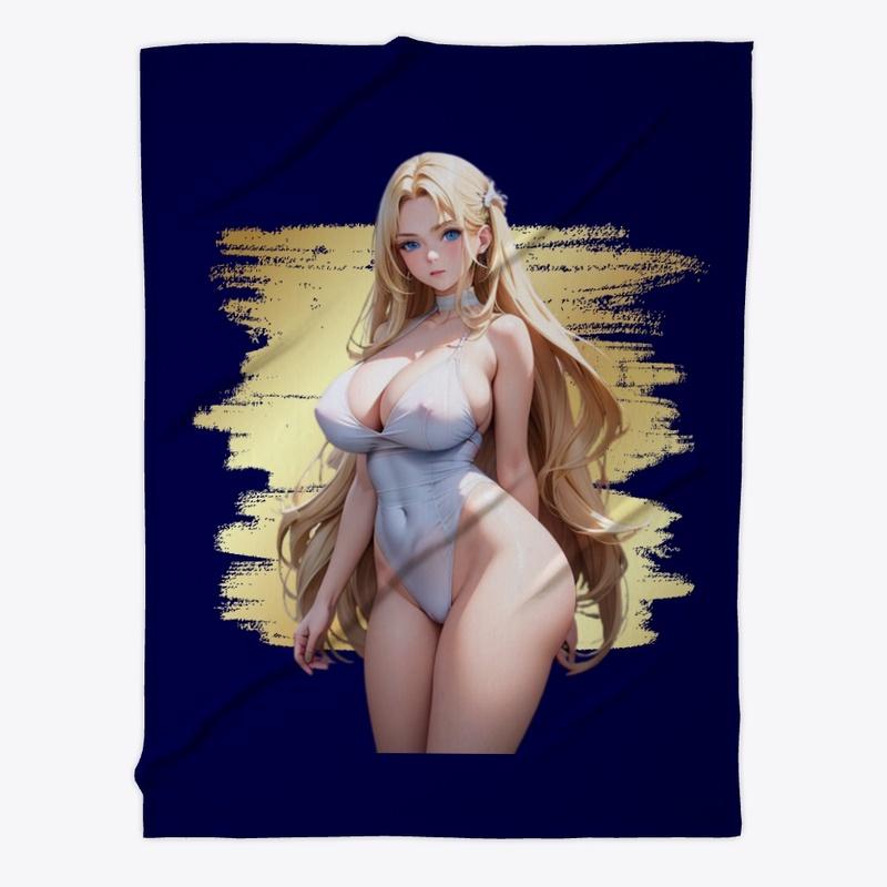 Golden Elegance - Stunning Blonde Waifu