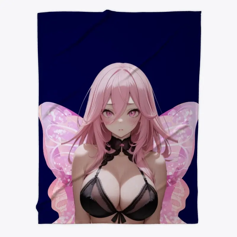 Enchanting Waifu with Butterfly Wings