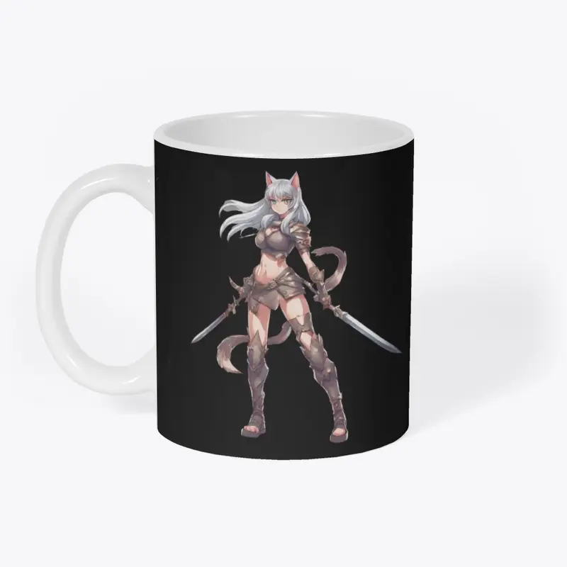 Fierce Anime Cat Girl Warrior